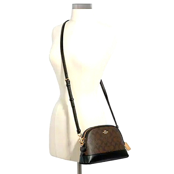 COACH AUTHENTIC SIGNATURE MONOGRAM DOME CROSSBODY W/MATCHING WRISTLET NWT - Picture 2 of 16